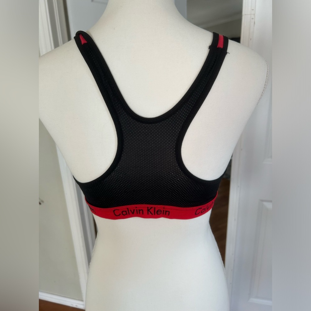 Calvin Klein Red & Black Racerback Bralette in women’s Sz 36B - Picture 4 of 6